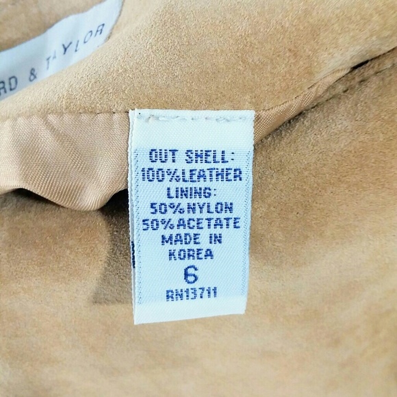 {Lord & Taylor} camel colored leather skirt - Picture 5 of 5